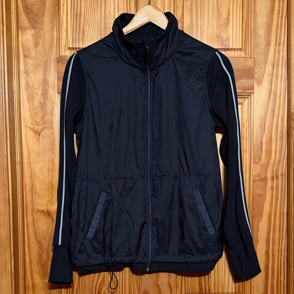 Tangerine Black Track Jacket with Stripe Details